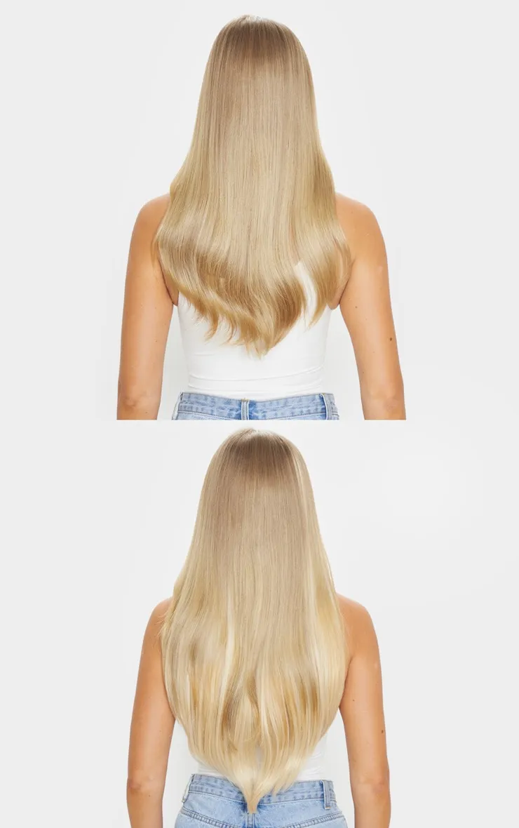 LullaBellz 22" 5 Piece Straight Clip In Hair Extensions California Blonde sold by Pretty Little Thing product image thumbnail 5
