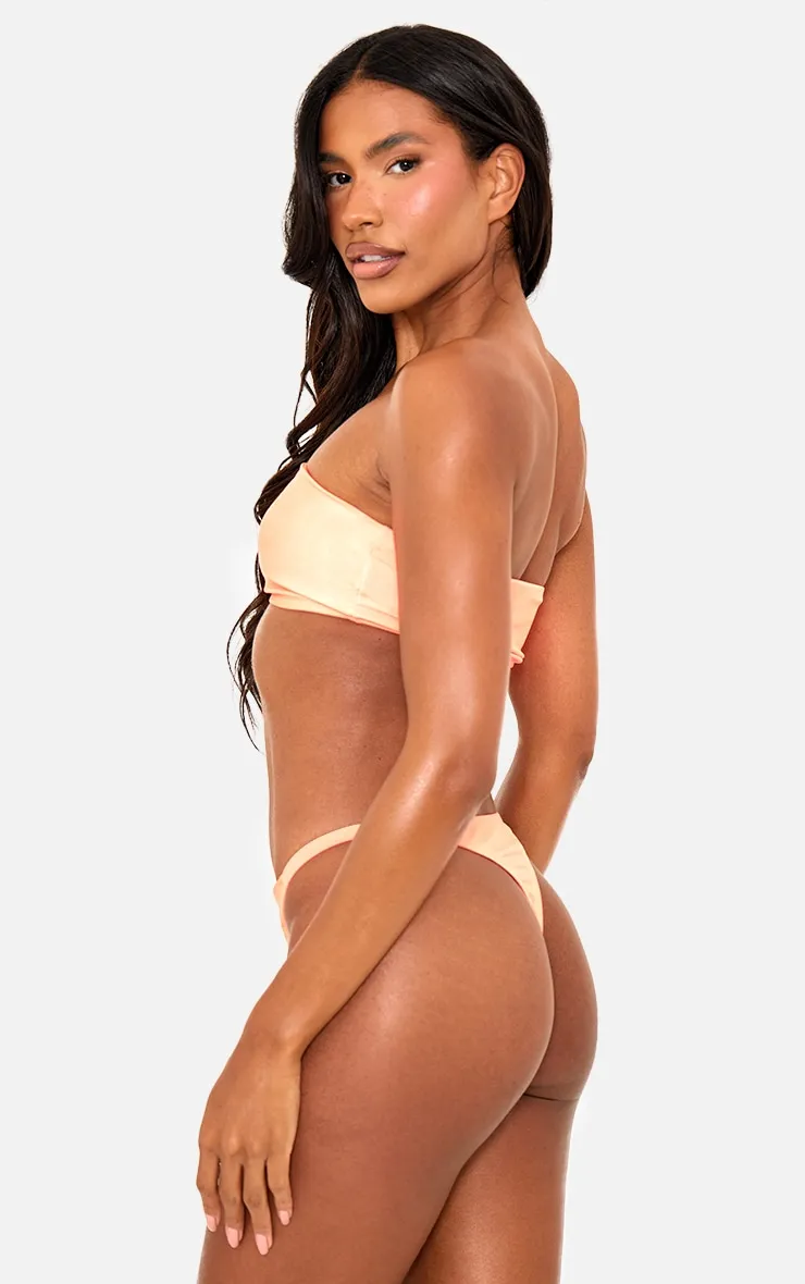 Coral Mix & Match Bandeau Bikini Top sold by Pretty Little Thing product image thumbnail 2