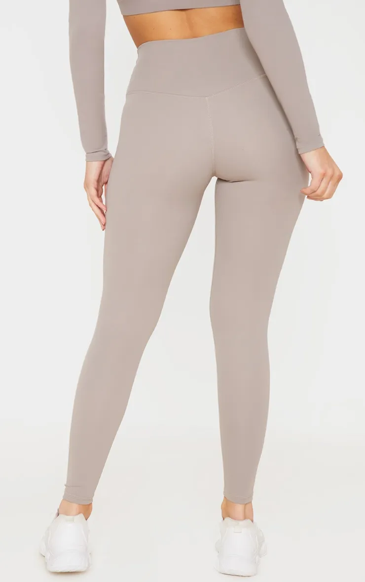Taupe Sculpt High Waist Gym Legging sold by Pretty Little Thing product image thumbnail 3