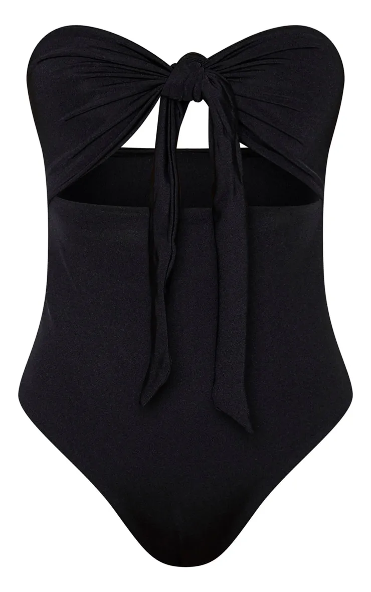Black Bow Front Cut Out Swimsuit sold by Pretty Little Thing product image thumbnail 5