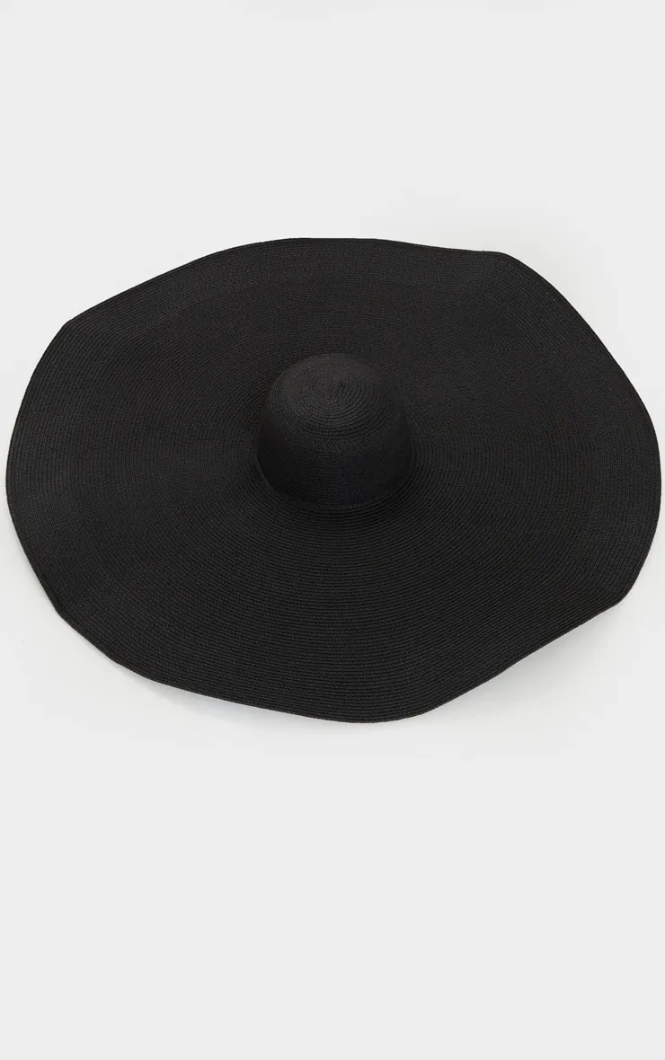 Black Oversized Straw Hat sold by Pretty Little Thing product image thumbnail 2