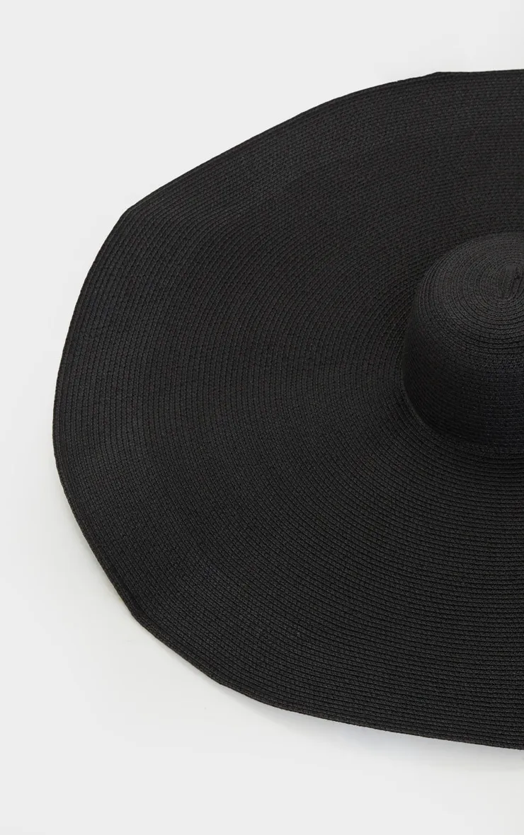 Black Oversized Straw Hat sold by Pretty Little Thing product image thumbnail 3