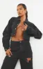 PRETTYLITTLETHING Washed Black Cropped Denim Jacket sold by Pretty Little Thing