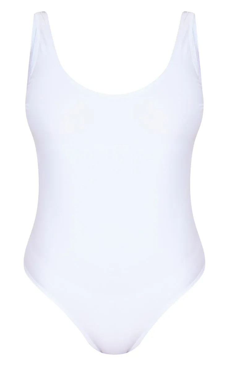 White Basic Scoop Swimsuit sold by Pretty Little Thing product image thumbnail 5