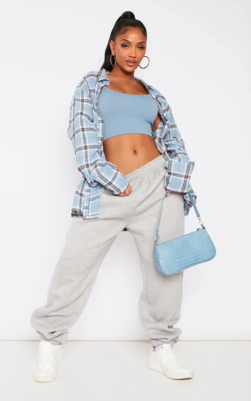 Shape Grey High Waist Pocket Detail Joggers sold by Pretty Little Thing