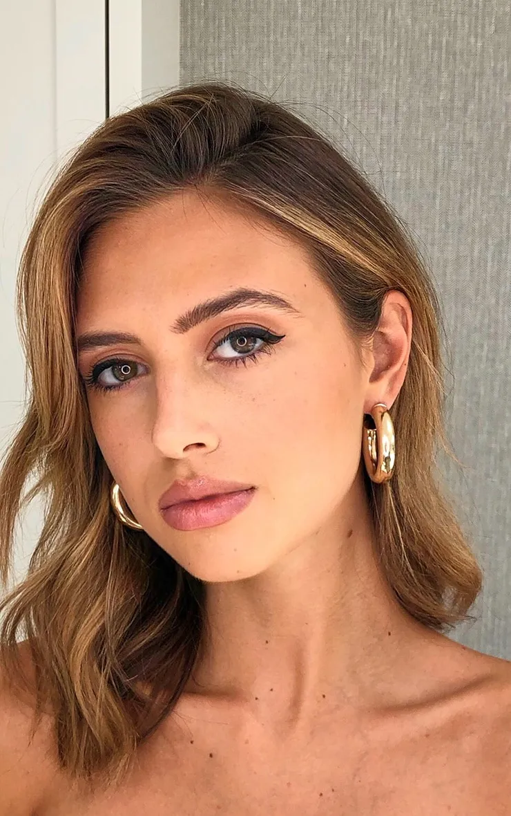 Gold Chunky Tubular Earrings sold by Pretty Little Thing