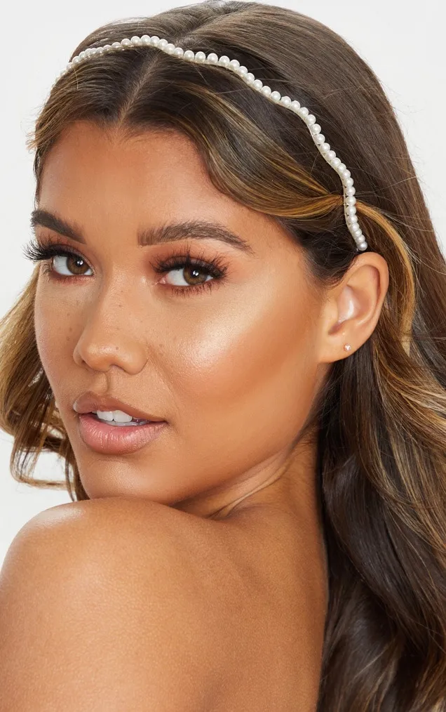 White Wave Pearl Headband sold by Pretty Little Thing