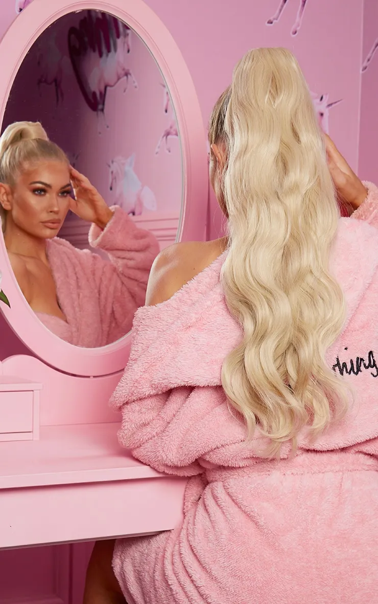 LullaBellz Grande Hollywood Wave 26" Wraparound Pony Light Blonde sold by Pretty Little Thing