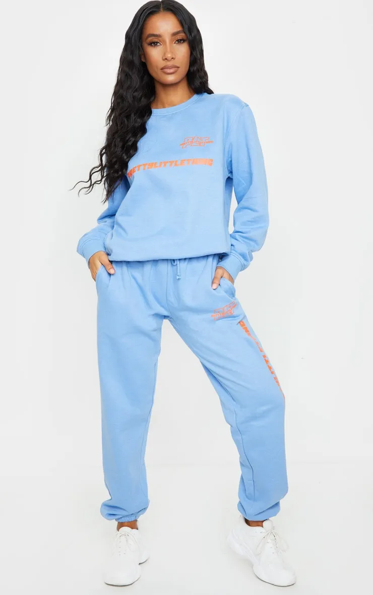 PRETTYLITTLETHING Blue Slogan Oversized Sweatshirt sold by Pretty Little Thing product image thumbnail 3