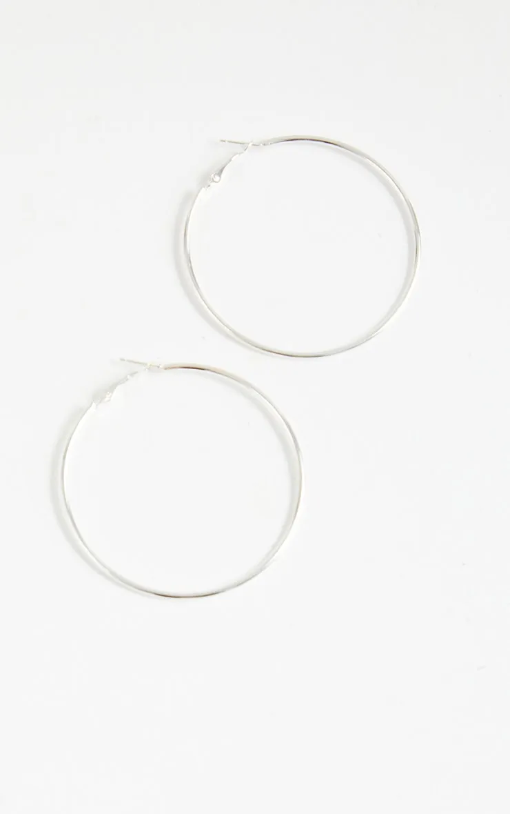 Silver Hoop Earrings sold by Pretty Little Thing product image thumbnail 2
