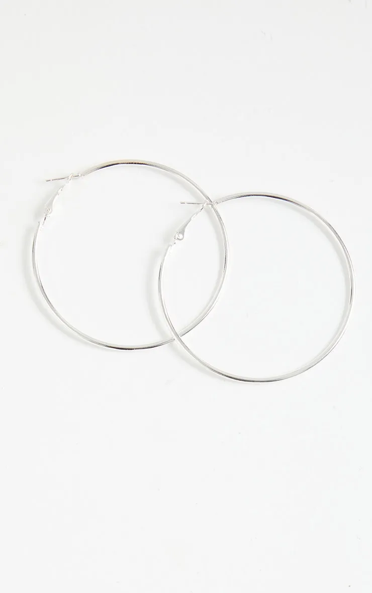 Silver Hoop Earrings sold by Pretty Little Thing product image thumbnail 3