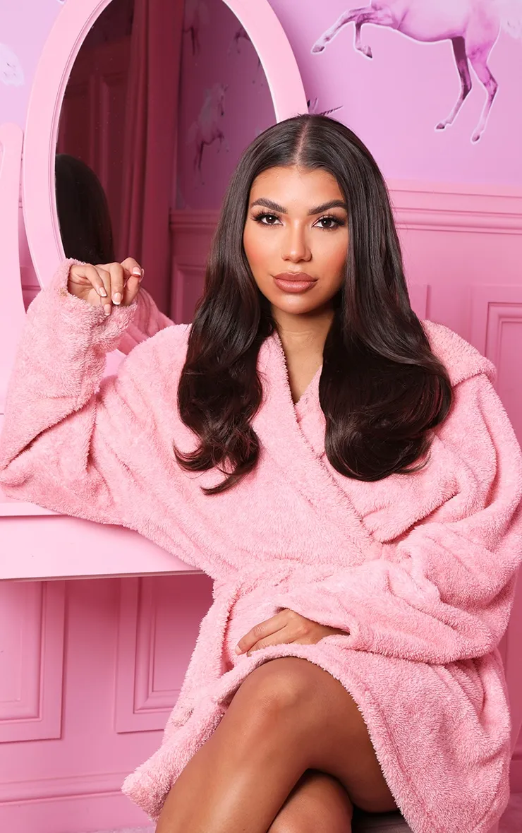 Lullabellz Super Thick 16" 5 Piece Blow Dry Wavy Clip In Hair Extensions Chocolate Brown sold by Pretty Little Thing product image thumbnail 2