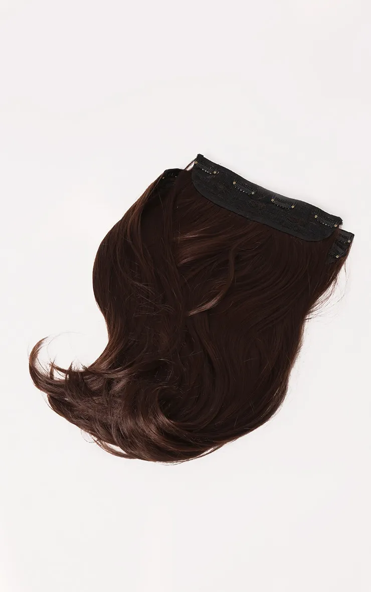 Lullabellz Super Thick 16" 5 Piece Blow Dry Wavy Clip In Hair Extensions Chocolate Brown sold by Pretty Little Thing product image thumbnail 5