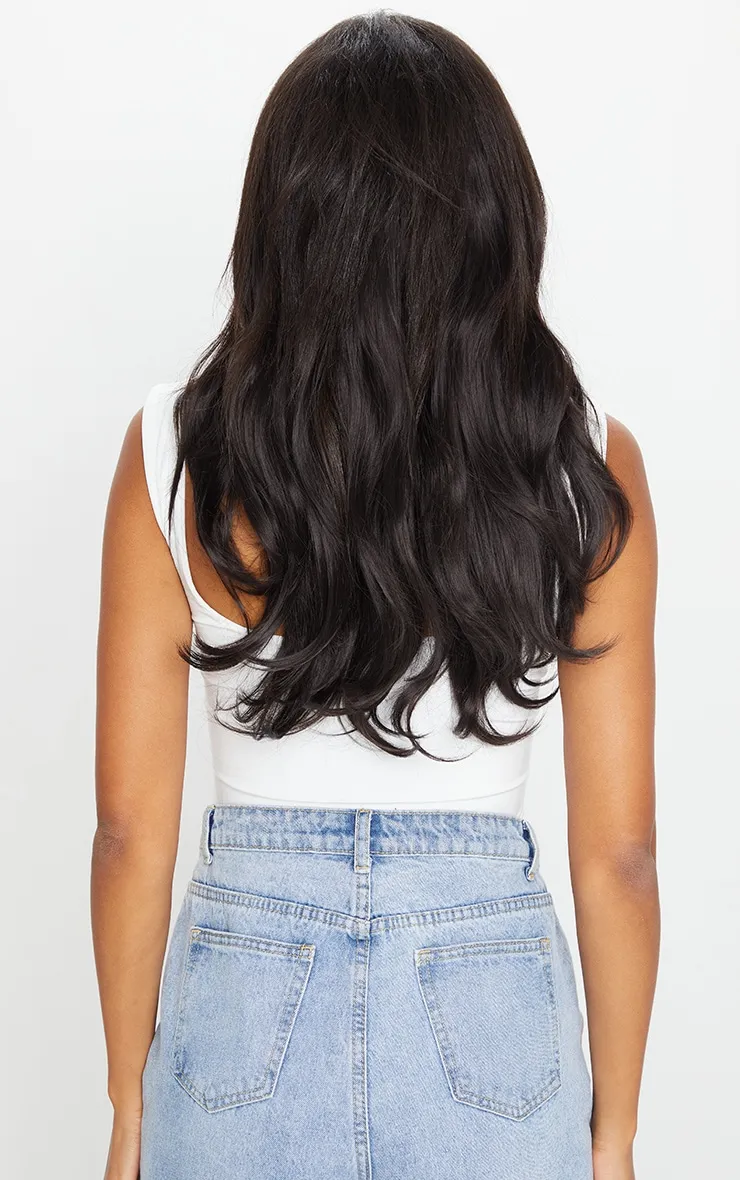 Lullabellz Super Thick 16" 5 Piece Blow Dry Wavy Clip In Hair Extensions Dark Brown sold by Pretty Little Thing product image thumbnail 4