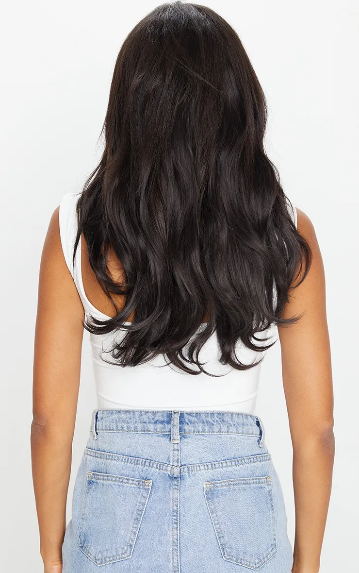 Lullabellz Super Thick 16" 5 Piece Blow Dry Wavy Clip In Hair Extensions Natural Black sold by Pretty Little Thing product image thumbnail 4