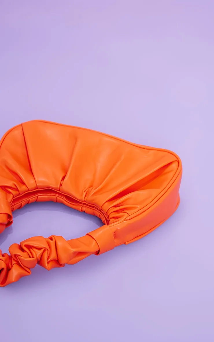 Orange Extreme Ruched Handle Shoulder Bag sold by Pretty Little Thing product image thumbnail 3