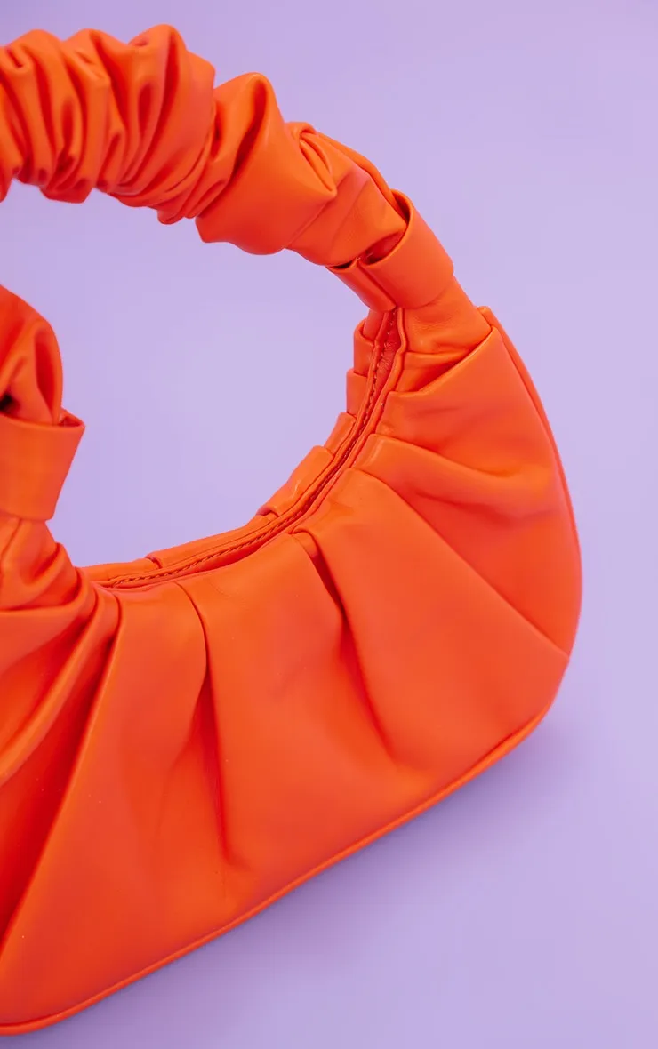 Orange Extreme Ruched Handle Shoulder Bag sold by Pretty Little Thing product image thumbnail 4