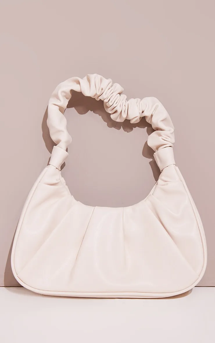 Cream Extreme Ruched Handle Shoulder Bag sold by Pretty Little Thing product image thumbnail 2