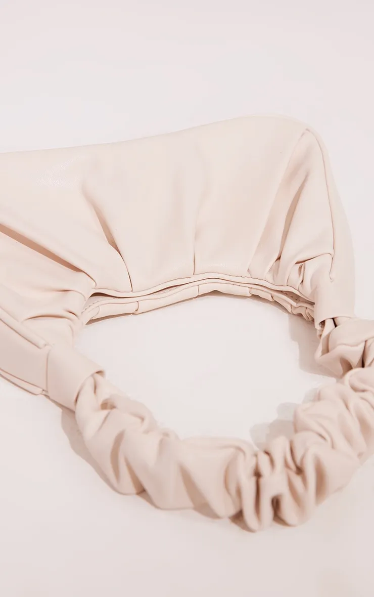 Cream Extreme Ruched Handle Shoulder Bag sold by Pretty Little Thing product image thumbnail 3
