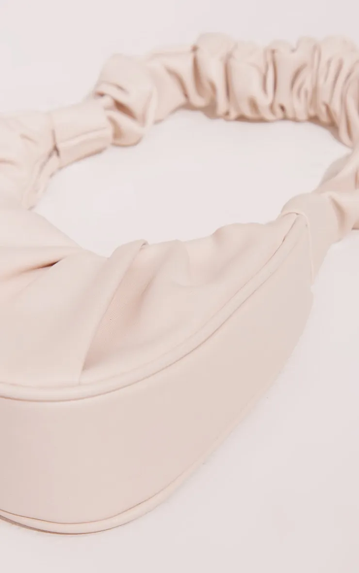 Cream Extreme Ruched Handle Shoulder Bag sold by Pretty Little Thing product image thumbnail 4