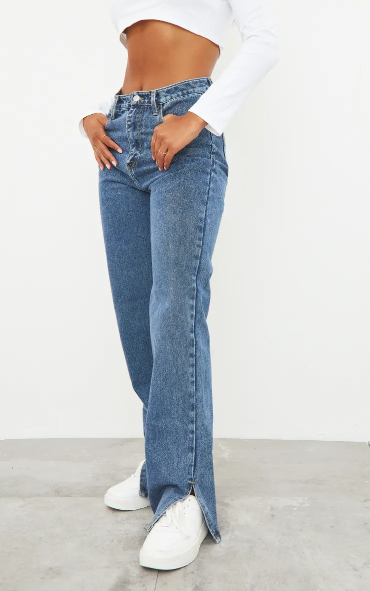 Vintage Wash Split Hem Jeans sold by Pretty Little Thing product image thumbnail 2