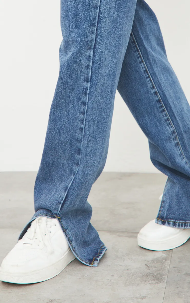 Vintage Wash Split Hem Jeans sold by Pretty Little Thing product image thumbnail 4