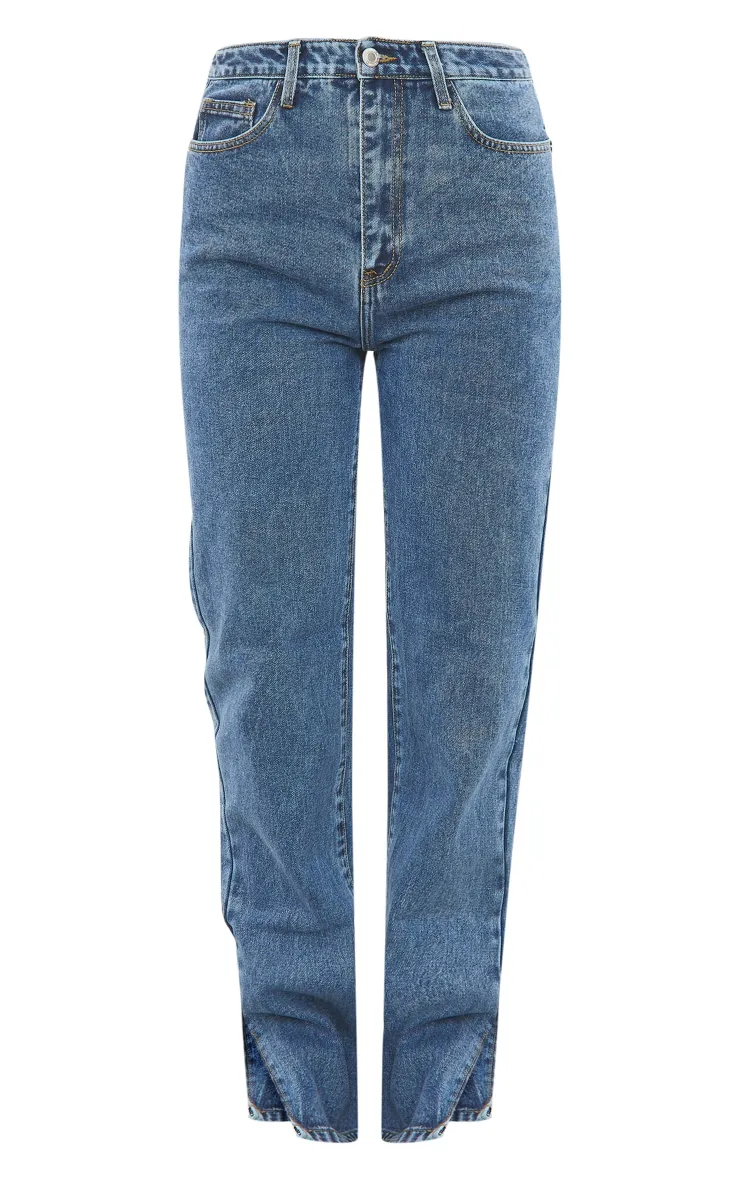 Vintage Wash Split Hem Jeans sold by Pretty Little Thing product image thumbnail 5