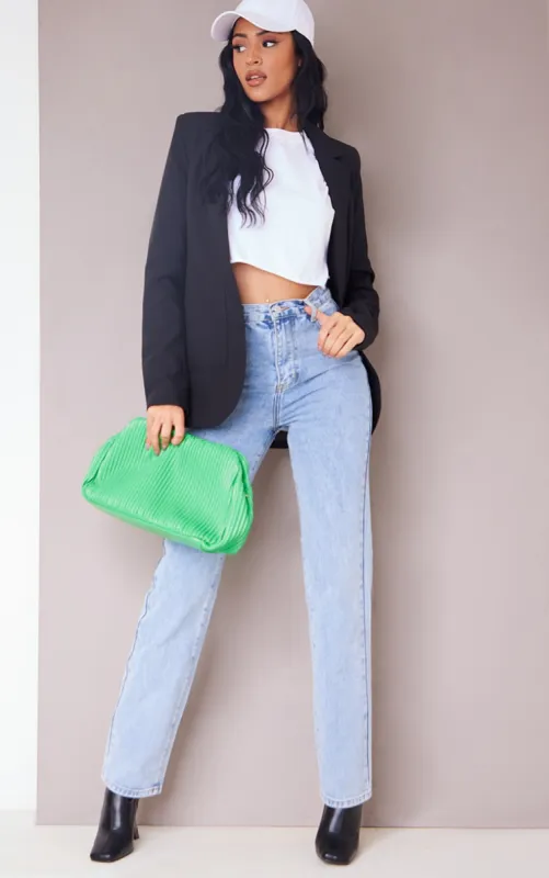PRETTYLITTLETHING Tall Light Blue High Waist Straight Leg Jeans sold by Pretty Little Thing