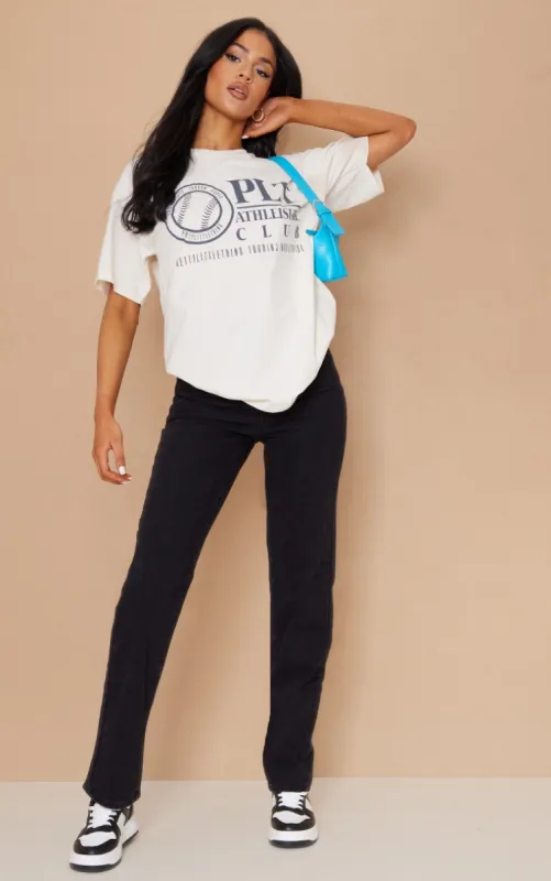 PRETTYLITTLETHING Tall Black High Waisted Straight Leg Jean sold by Pretty Little Thing