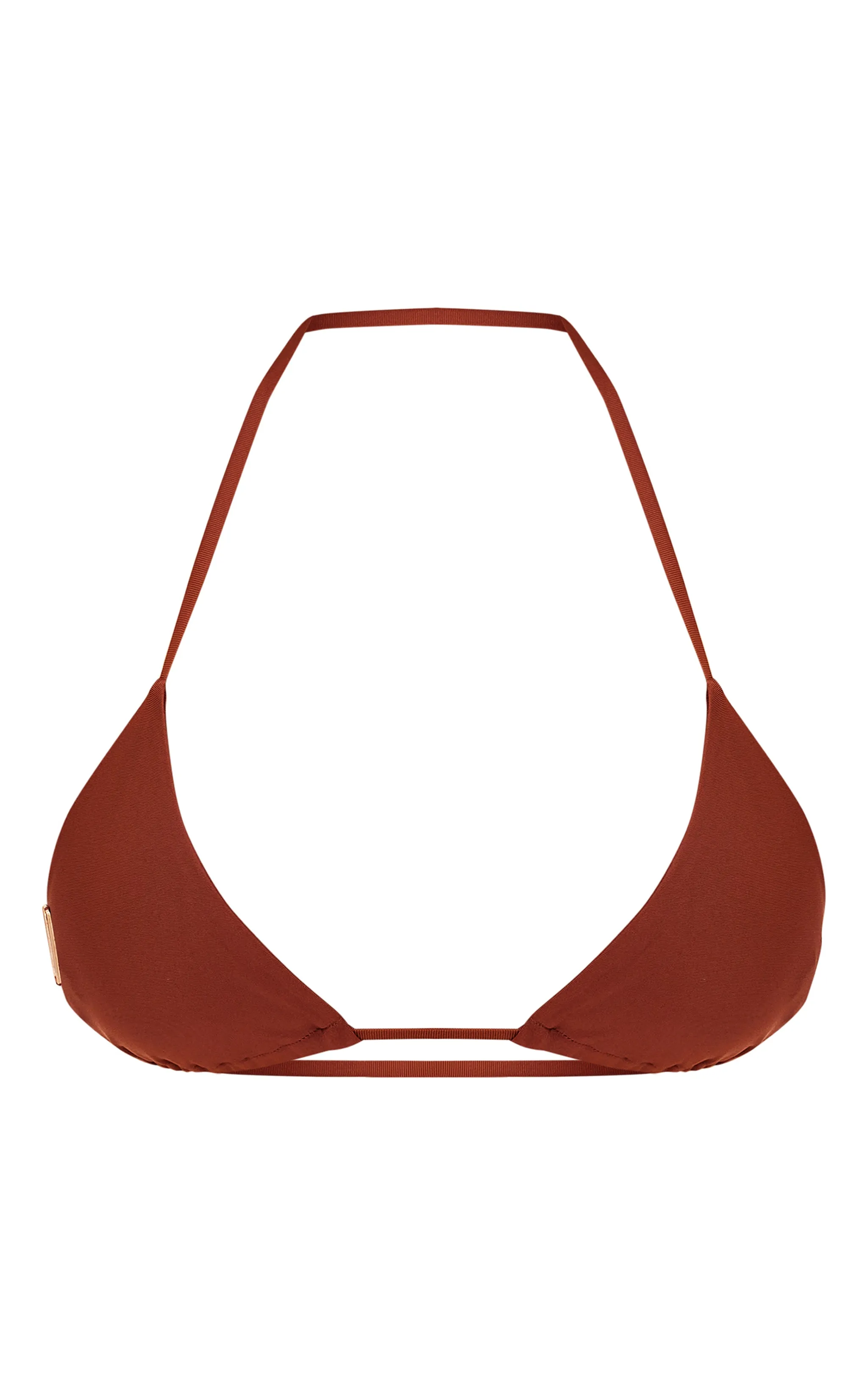 Deep Brown Mix & Match Triangle Bikini Top sold by Pretty Little Thing product image thumbnail 5