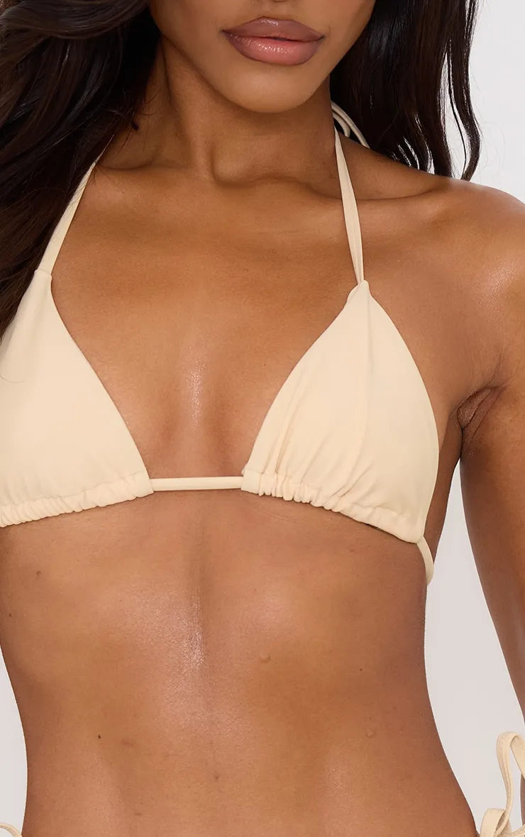 Cream Mix & Match Triangle Bikini Top sold by Pretty Little Thing product image thumbnail 4