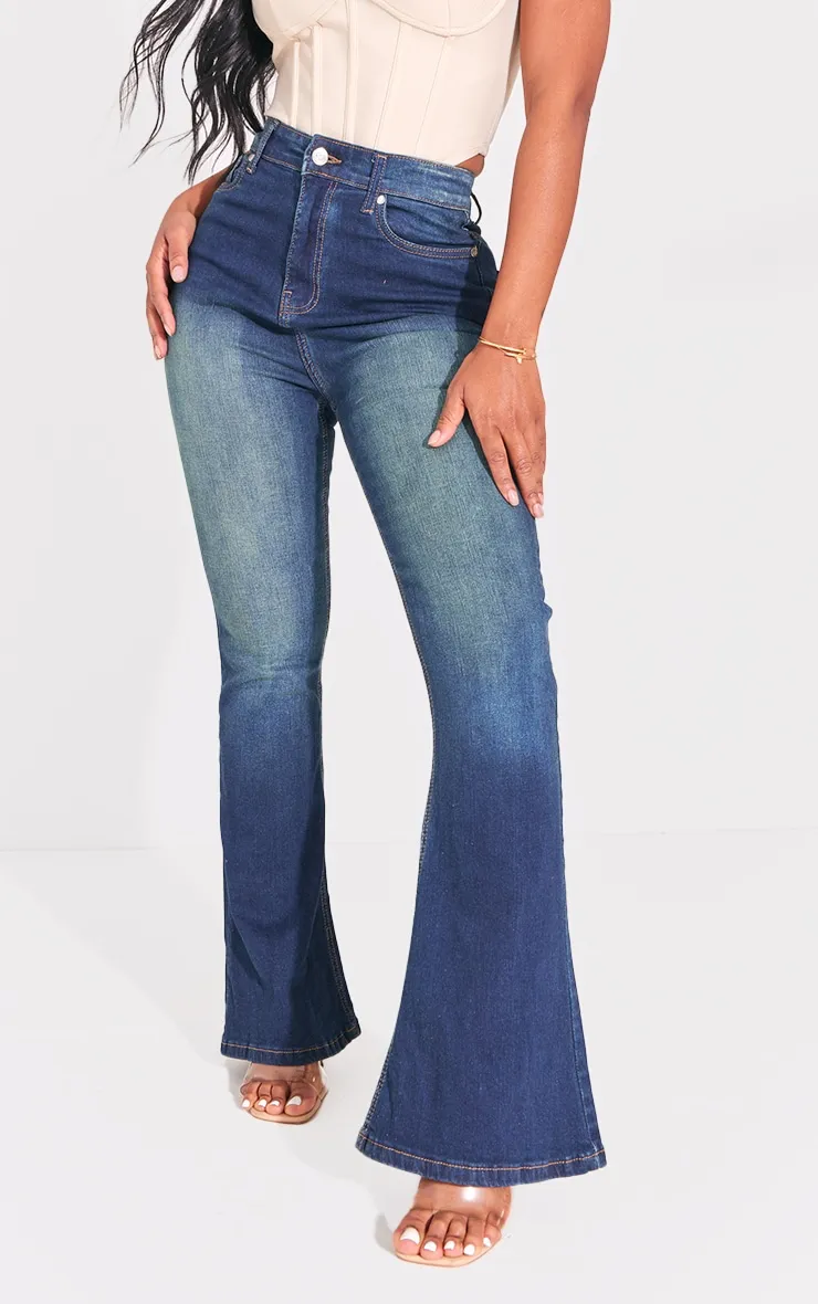 Shape Vintage Wash High Waist Skinny Flared Jeans sold by Pretty Little Thing product image thumbnail 2