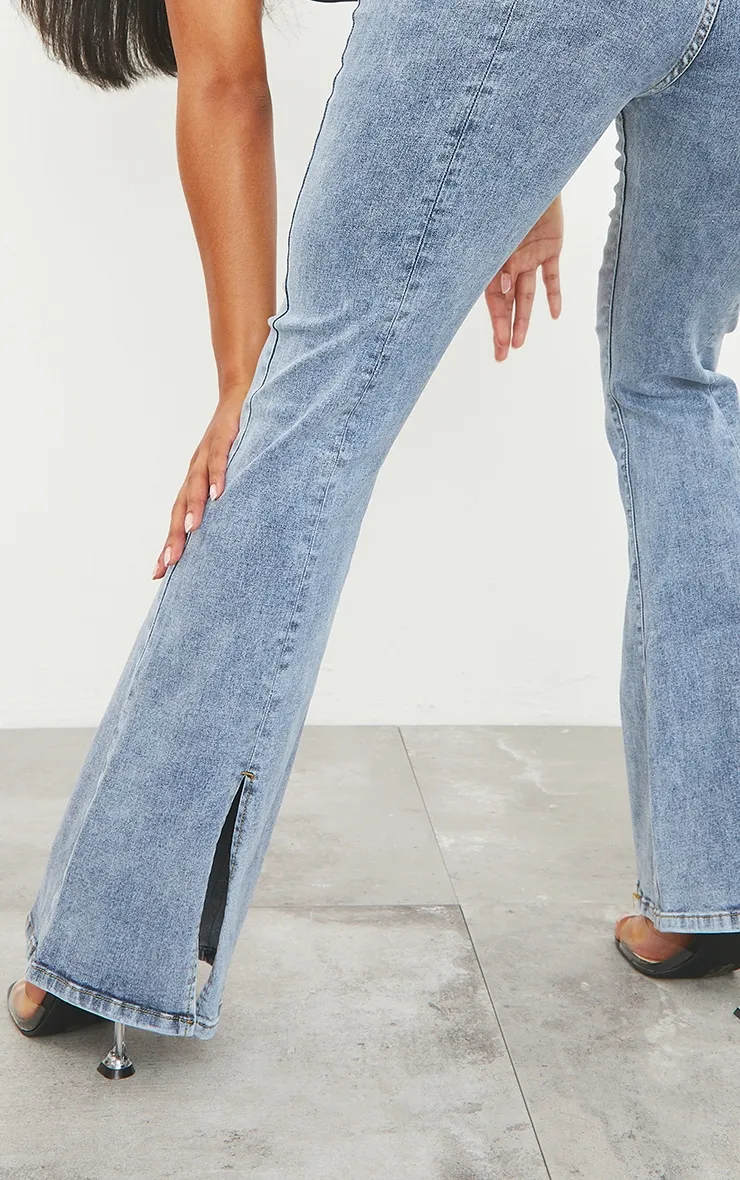 Vintage Wash Seam Back Split Hem Wide Leg Flares sold by Pretty Little Thing product image thumbnail 4