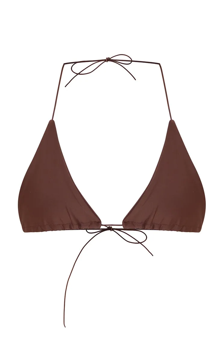 Chocolate Triangle Bikini Top sold by Pretty Little Thing product image thumbnail 5