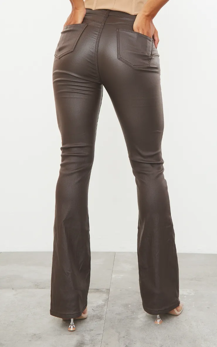 Chocolate Coated Denim Flares sold by Pretty Little Thing product image thumbnail 3