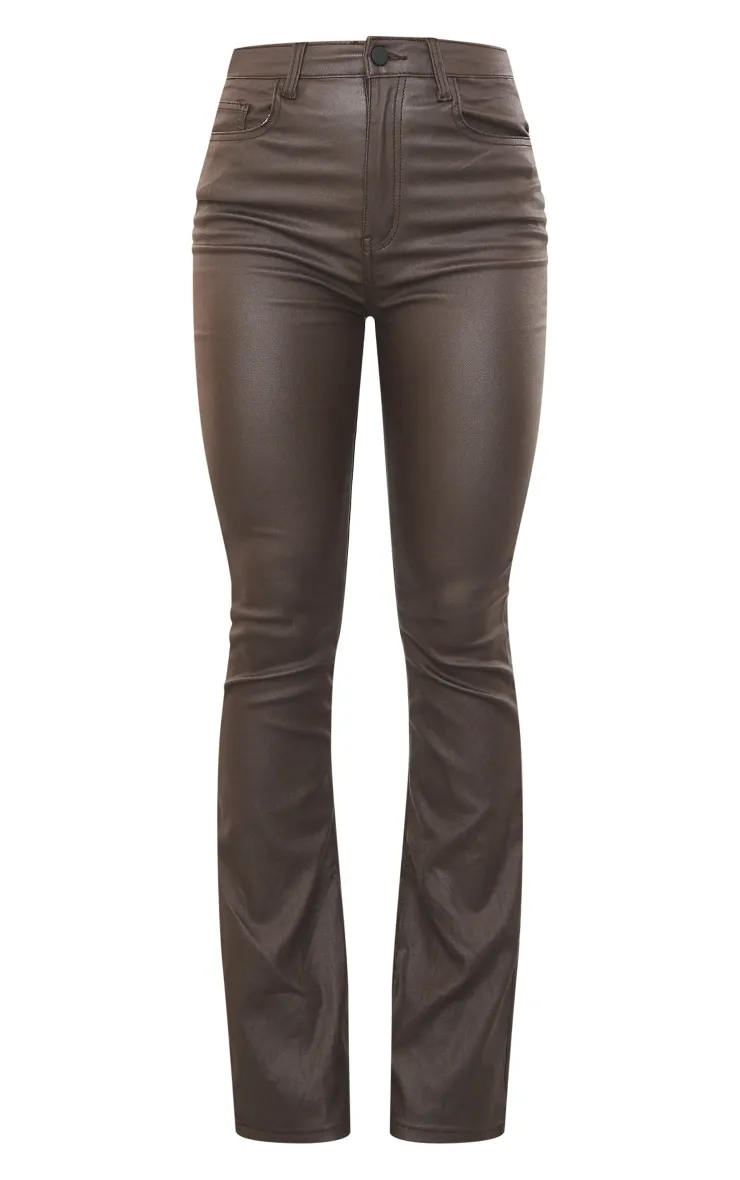 Chocolate Coated Denim Flares sold by Pretty Little Thing product image thumbnail 5