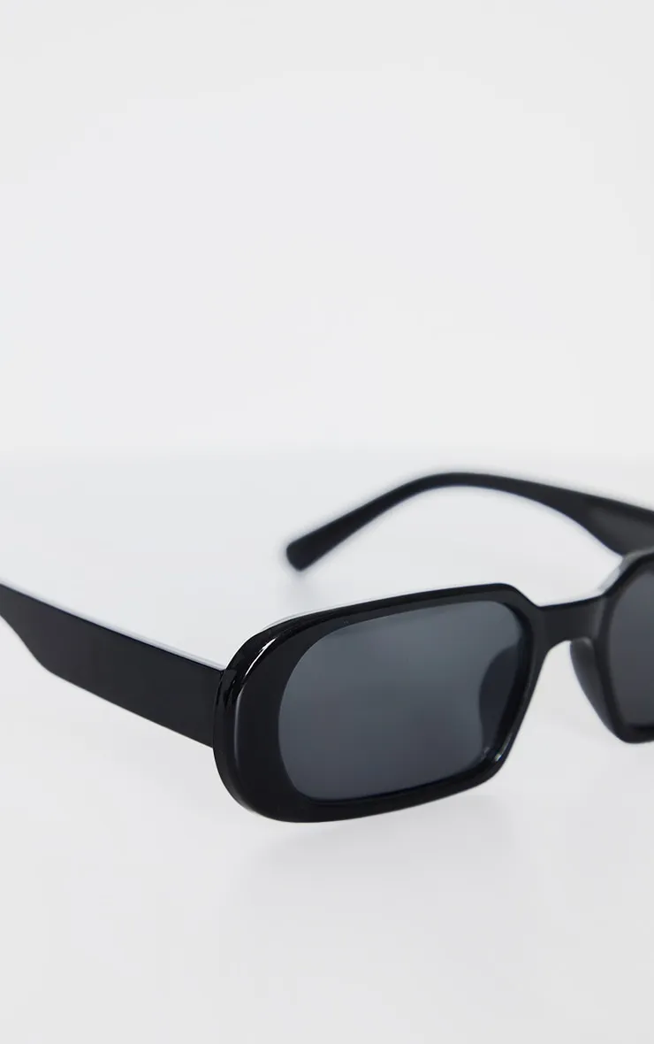 Black Round Frame Slim Sunglasses sold by Pretty Little Thing product image thumbnail 3