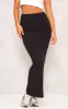 Black Basic Cotton Blend Jersey Midaxi Skirt sold by Pretty Little Thing