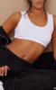 Basic White Cotton Blend Sleeveless Elastic Hem Crop Top sold by Pretty Little Thing