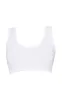 Basic White Cotton Blend Sleeveless Elastic Hem Crop Top sold by Pretty Little Thing