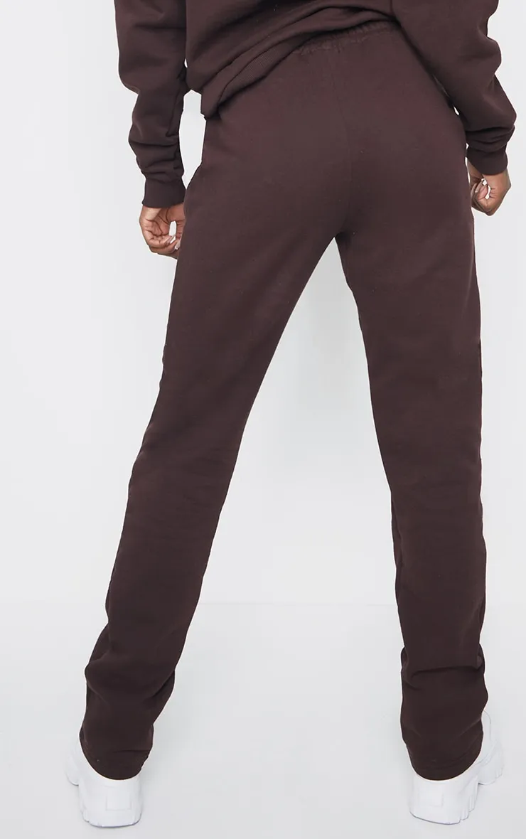 PRETTYLITTLETHING Tall Chocolate Badge Detail Straight Leg Joggers sold by Pretty Little Thing product image thumbnail 3