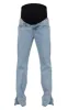 Maternity Light Blue Wash Split Hem Jeans sold by Pretty Little Thing