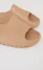 Mocha Rubber Ribbed Sole Sliders sold by Pretty Little Thing
