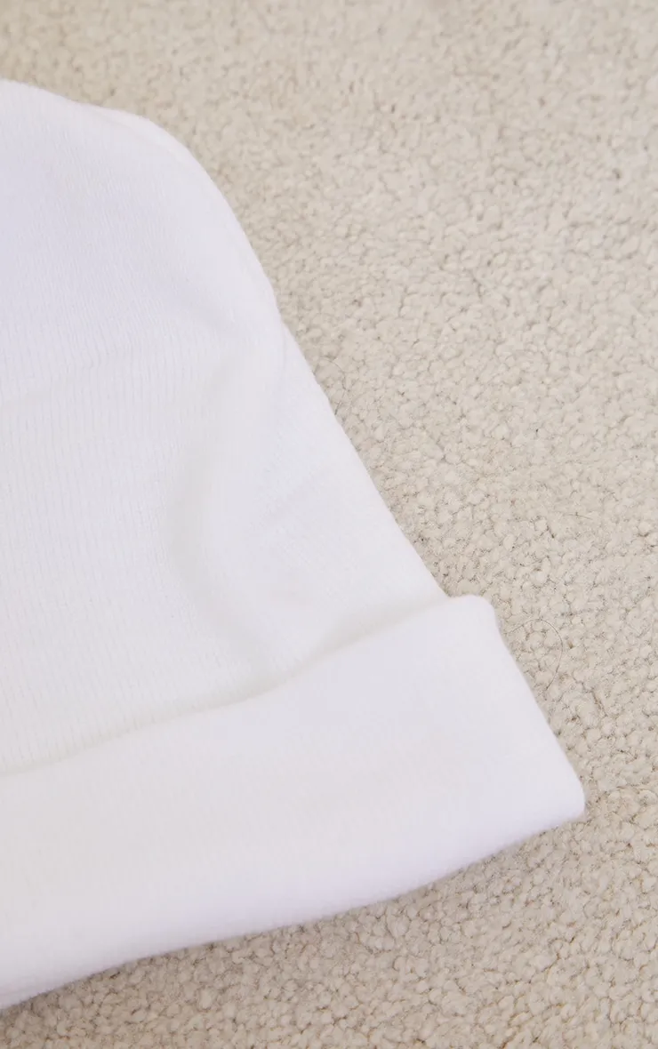 White Knitted Beanie sold by Pretty Little Thing product image thumbnail 3