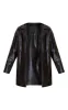 Black Longline Lapel Detail Faux Leather Blazer sold by Pretty Little Thing