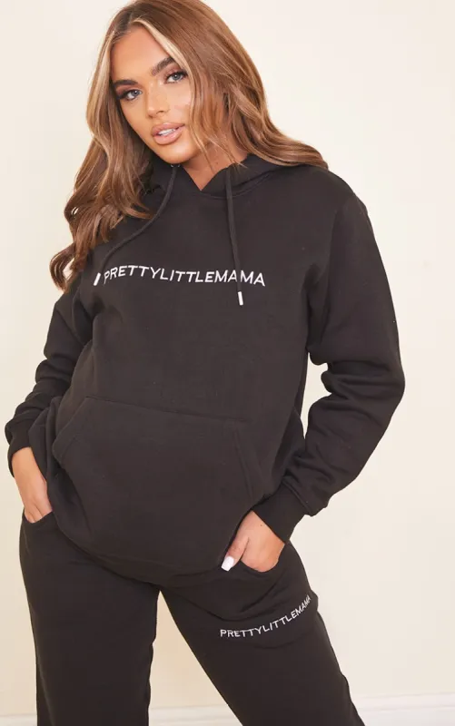 Maternity Black Embroidered Pretty Little Mama Hoodie sold by Pretty Little Thing
