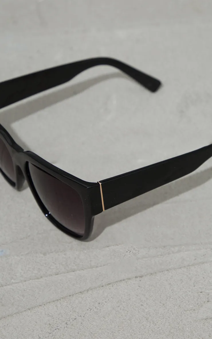 Black Plastic Oversized Square Sunglasses sold by Pretty Little Thing product image thumbnail 3