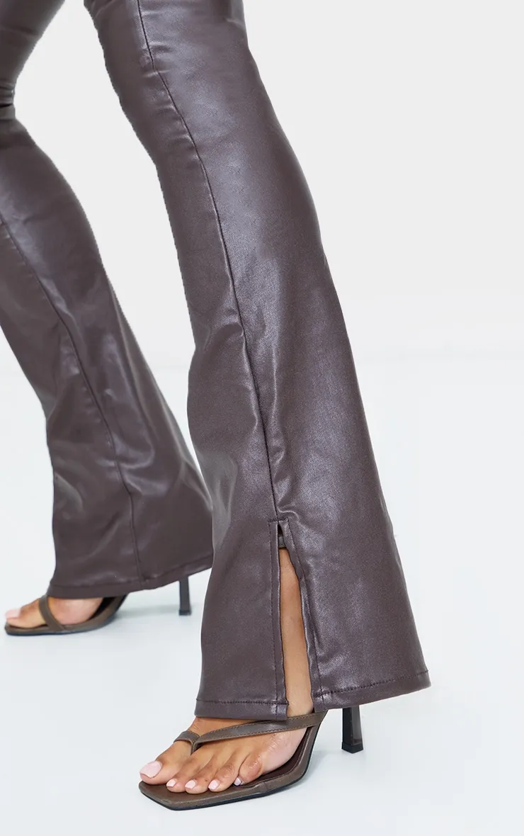 Chocolate Coated Denim Split Hem Flares sold by Pretty Little Thing product image thumbnail 4