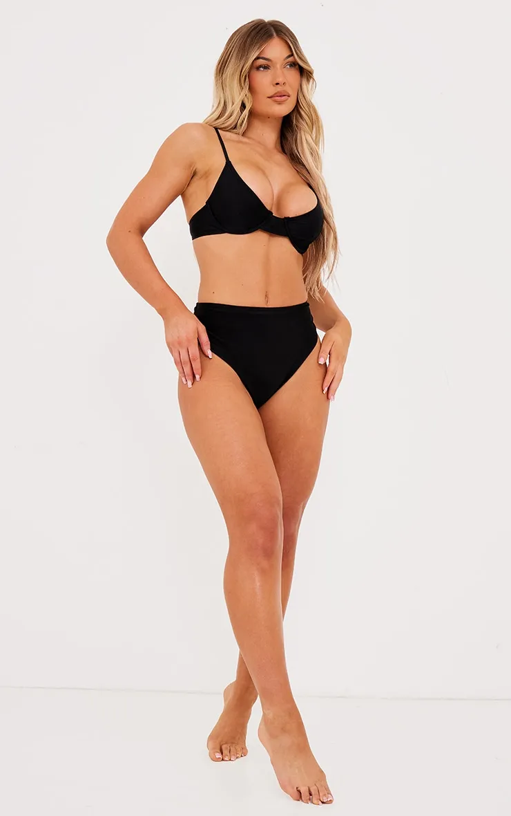 Black Mix & Match High Waist Bikini Bottoms sold by Pretty Little Thing product image thumbnail 3