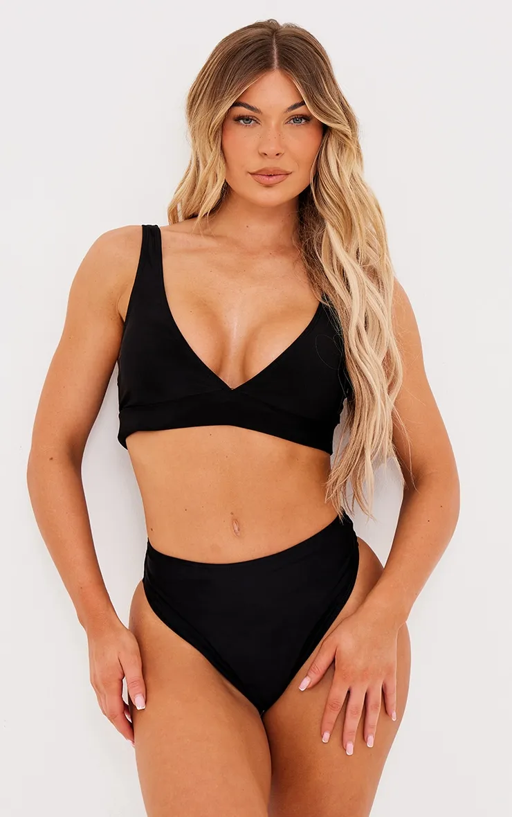 Black Mix & Match High Waisted High Leg Bikini Bottoms sold by Pretty Little Thing product image thumbnail 4